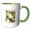 Green/White, variant on 3drose, New Mexico Territory Flower the Yucca, 15oz Mug
