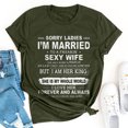 thumbnail image 2 of Camiseta de manga corta con estampado de letras y cuello redondo suelto a la moda de verano para mujer Pompotops hfajkhk133988, 2 of 4