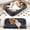 Dark Gray, variant on Double Human Dog Bed, 2-in-1 Lazy Sofa Loveseat with 5 Adjustable Positions, Extra Large Floor Couch for You and Pets, Chenille, Beige