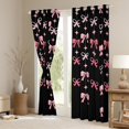 thumbnail image 3 of jejeloiu Pink Lovely Bowtie Black Out Curtains,Cute Kawaii Bowknot Curtains Pack of 2 (42x63 Each),Cartoon Bow Ribbon Bedroom Curtains For Girls,Breathable Home Decor, 3 of 6