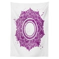 thumbnail image 3 of Ambesonne Purple Tablecloth Rectangular Table Cover, Mandala Splash, 60"x84", Purple White, 3 of 4