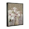 thumbnail image 3 of Stupell Industries Winter Sheep Trio Farm Animals Holiday Painting Black Floater Framed Art Print Wall Art, 3 of 6