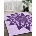 thumbnail image 3 of Ahgly Company Machine Washable Indoor Square Transitional Blossom Pink Area Rugs, 4' Square, 3 of 7
