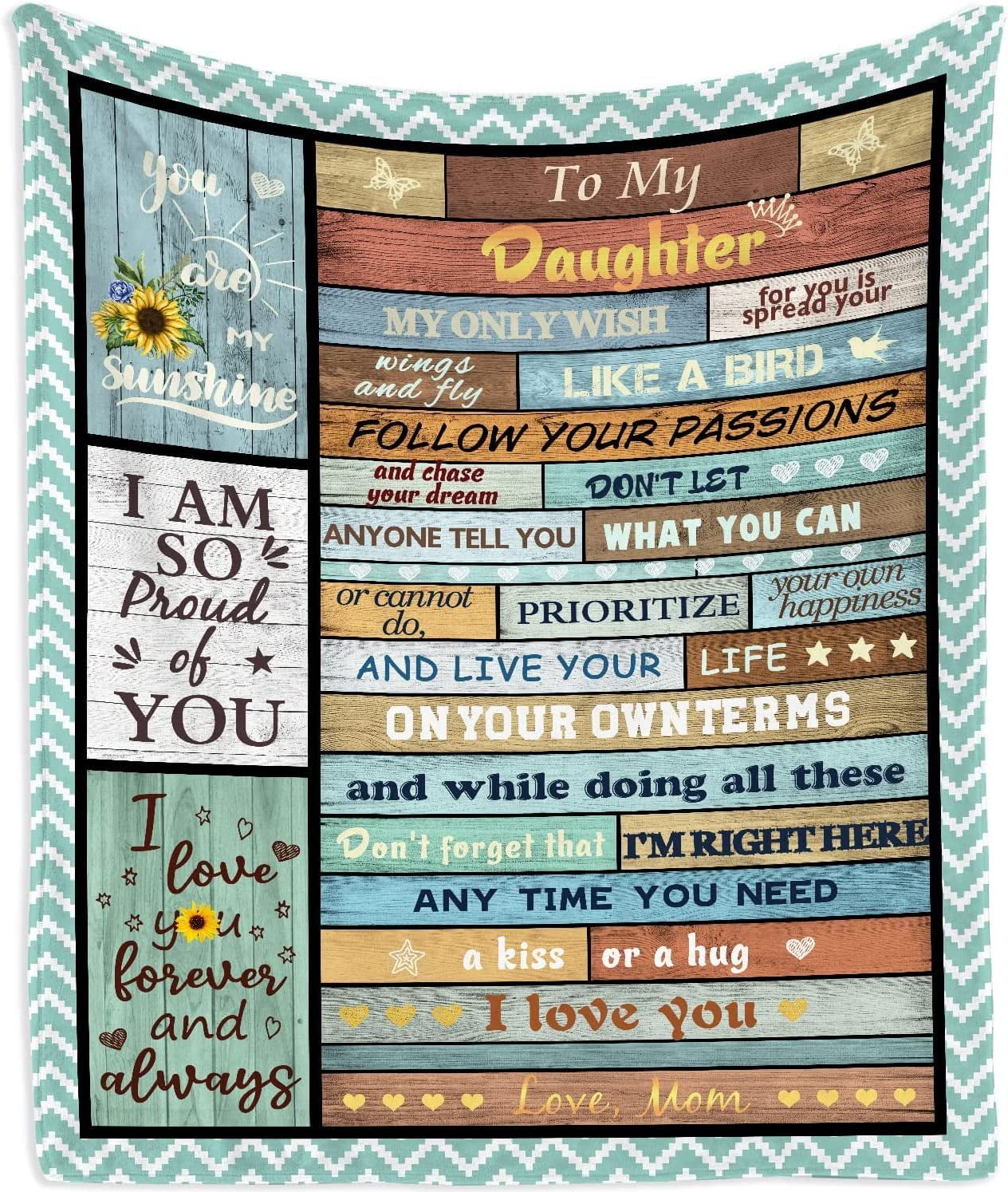 Mubpean Daughter Gift from Mom Daughter Gifts Blanket 60"x 50