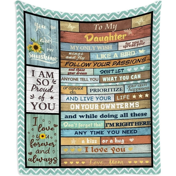 LHSHID Mubpean Daughter Gift from Mom Daughter Gifts Blanket Gifts for Daughter Birthday Gifts for Daughter to My Daughter Blanket Adult Daughter Birthday Gifts Ideas Daughter Blankets 30x40in