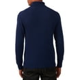 thumbnail image 4 of Kallspin Men’s Wool Blend Turtle Neck Midweight Pullover Sweaters(Navy Blue,2X-Large), 4 of 10