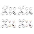 thumbnail image 1 of 2xNail-free Model-large Size-white Pearl 2+2xNail-free Model-large Size-white Rhinestone 2 Button Pins Are Adjustable And Detachable Waist Buckle [Remarks For Ordering: 2xNail-free, 1 of 8