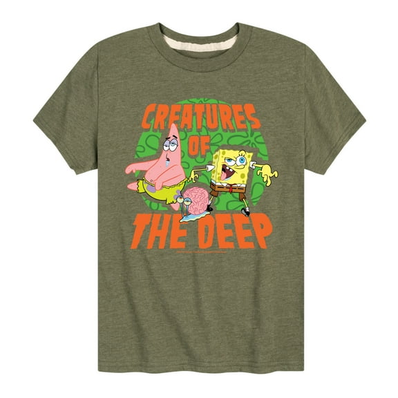 SpongeBob SquarePants - Creatures Of The Deep - Toddler And Youth Short Sleeve Graphic T-Shirt