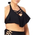 thumbnail image 3 of No Boundaries Juniors Plus Ruffle Flounce Bikini Top, 3 of 4