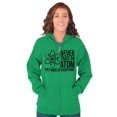 thumbnail image 4 of Never Trust An Atom Science Nerd Joke Zip Up Hoodie Men's Women's Brisco Brands 3X, 4 of 6