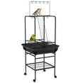 thumbnail image 2 of PawHut Bird Stand with Wheels for Indoor Outdoor Small Parrot, Dark Gray, 2 of 9