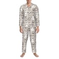 thumbnail image 3 of Fotbe Puppy Pijama de Hombre con Estampado de Manga Larga, Conjunto de 2 Piezas, Ropa de Dormir Suave y Cómoda con Bolsillos-Small, 3 of 7