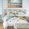 thumbnail image 4 of Designart 'Blue Sea Turtle Illustration' Nautical & Coastal Duvet Cover Set, 4 of 4