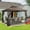Dark Brown, variant on EGEIROS LIFE 12 Ft. X 10 Ft. Double Roof Patio Gazebo With Mosquito Net (Brown)
