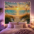 thumbnail image 2 of Coastal Sunset Beach Path with Golden Grass Serene Boho for Ocean Lovers Nature Inspired Art Decor Birthday Gift Tapestry Wall Hanging for Bedroom and Living Room, 2 of 7
