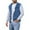 Blue, variant on Puffer vest Mens Spring And Autumn Fashion Leisure High Street Edge Solid Color Buckle Lapel Slim Denim Jcket Vest Vest