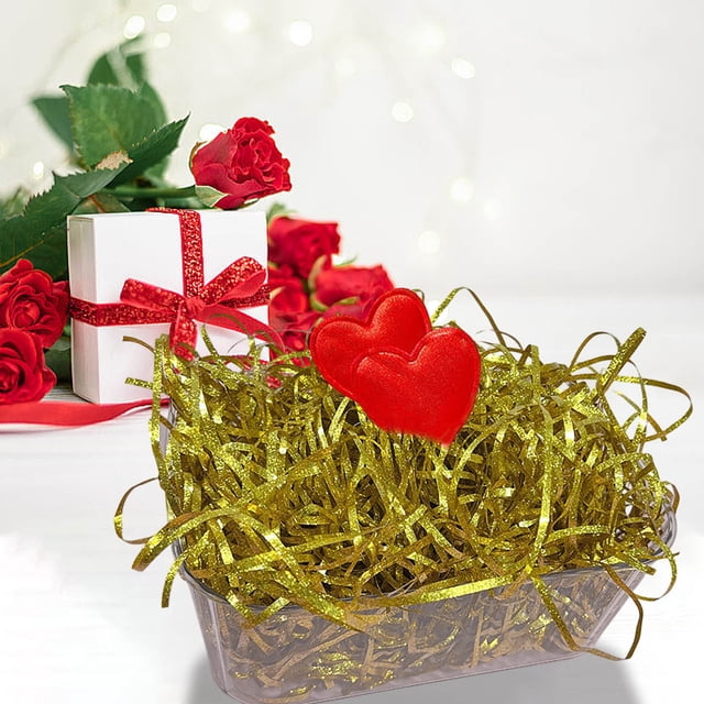 Golden Raffia Grass for Gift Wrapping Natural Paper Craft Supply 100G