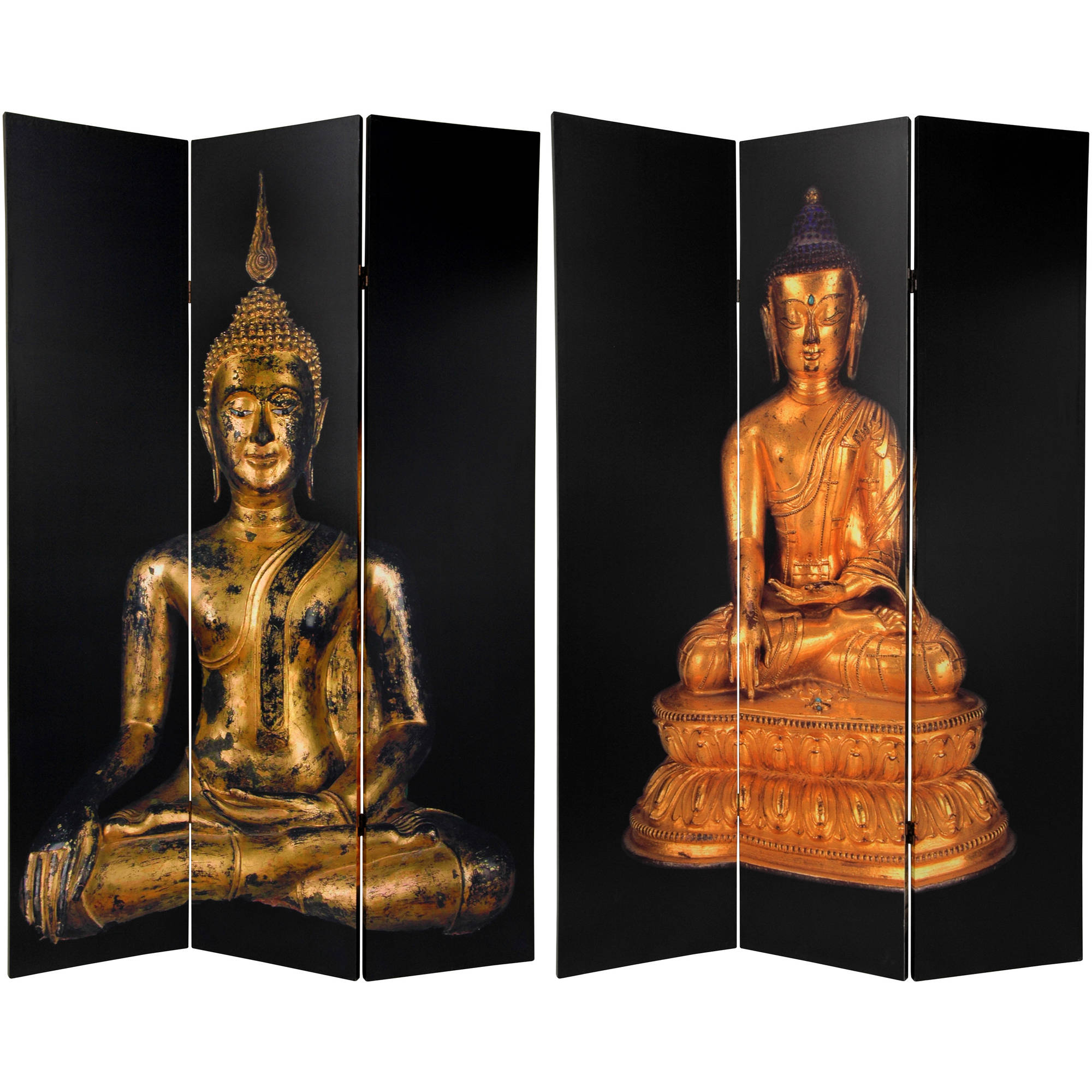 Oriental Furniture 6 Ft Tall Double Sided Thai Buddha Room Divider