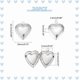 thumbnail image 3 of 20 colgantes y medallones de corazón de acero inoxidable de 22,5 mm para bisutería., 3 of 6