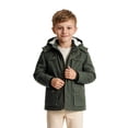 thumbnail image 5 of WenVen Boy's Puffer Parka Winter Warm Coat Hooded Windproof Fleece Lined Jacket Army Green 8, 5 of 12