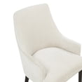 thumbnail image 5 of Beever Cream Chenille Dining Armchair with Rubberwood Legs, 5 of 10