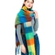 thumbnail image 4 of Bufanda grande y gruesa a cuadros para mujer, bufanda de gran tamaño a cuadros de colores, borla suave, chal grueso y cálido para otoño e invierno, 4 of 5
