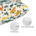 thumbnail image 3 of Balery Dinosaurs and Tropical Leaves Funda de Cojín Estampada, Regalos para Mujeres, Regalos de Amor para Ella, Regalos para Novia o Esposa, Funda de Almohada-20"x30", 3 of 6