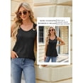 thumbnail image 6 of SLADYGLO Women Crew Neck Sleeveless Circular Shoulder Strap Texted Tank Top, 6 of 7