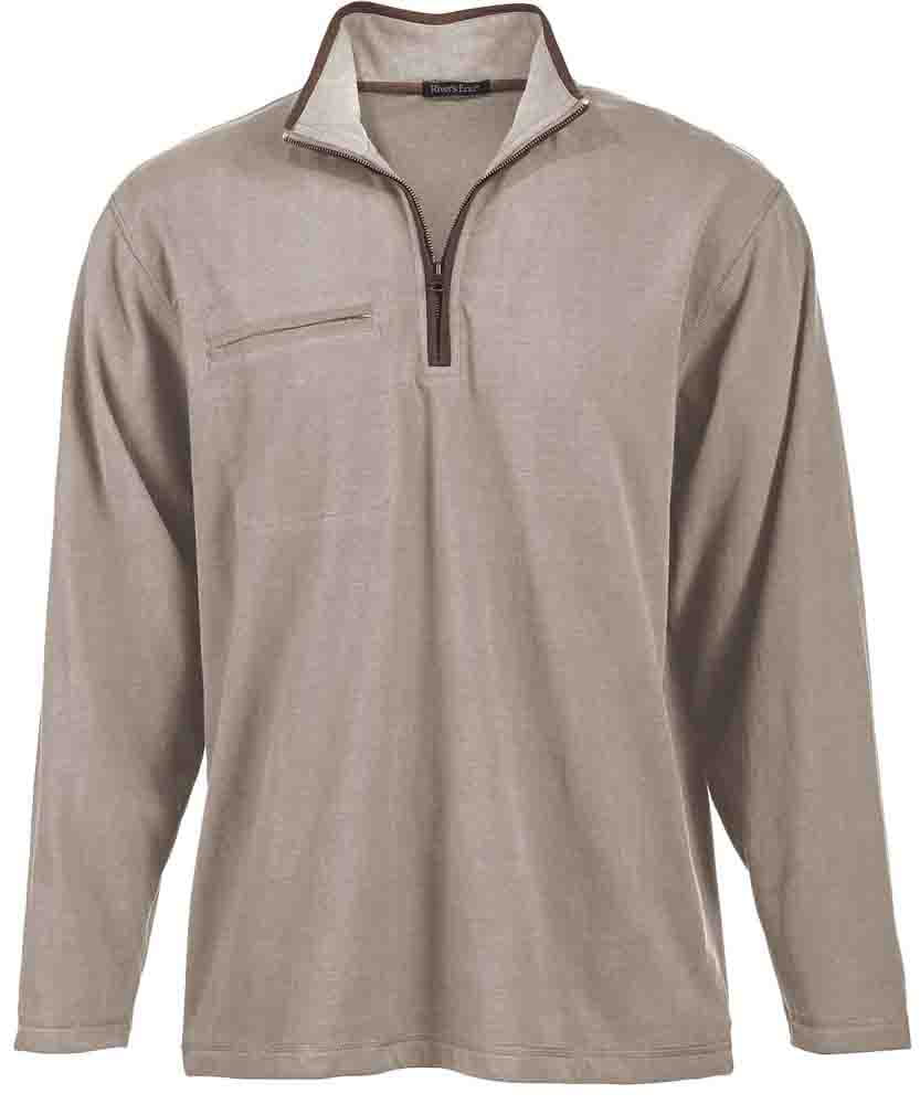 Top of the World Mens Space Dyed Poly Quarter Zip Pullover 