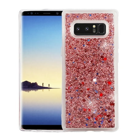 Samsung Galaxy Note 8 case by Insten Luxury Quicksand Glitter Liquid Floating Sparkle Bling Fashion Phone Case Cover for Samsung Galaxy Note