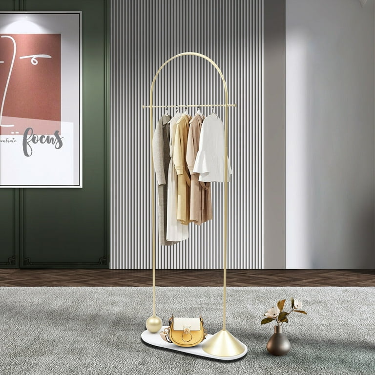 Arch Frame Anti Slip Garment Rack Strong Steel Metal Clothing Hanger Stylish Gold Home Apparel Stand Walmart
