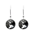 thumbnail image 3 of Juego de aretes y cadena con dije corte Xilion, plata mexicana ley .925, Plata media noche, 3 of 4