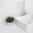 thumbnail image 5 of Stylish 18.75"W x 14.5"D White Porcelain Rectangular Vessel Sink P-223W, 5 of 10