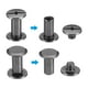 thumbnail image 4 of Uxcell 50 Sets Chicago Screws, M5x10mm Tornillo de Chicago niquelado, tornillo de unión Phillips para cuero, negro, 4 of 7
