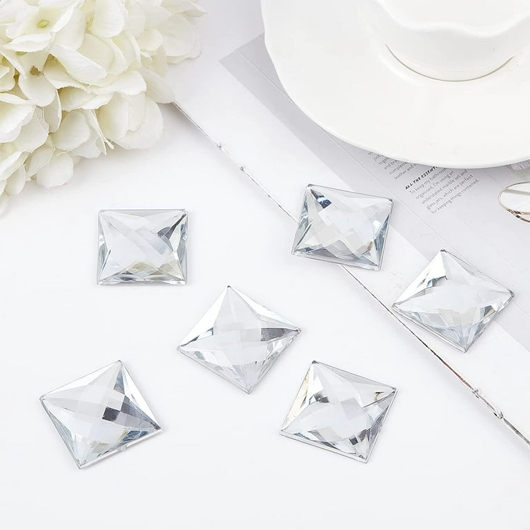 30g Clear Assorted Faceted Sew On Rhinestones