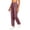 Pink, variant on SeekIslan Women's Crossover Yoga Pants V Waist Straight Leg Pants with Pockets for Gym and Casual Daily