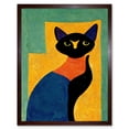 thumbnail image 1 of Modern Abstract Minimalist Cat Art Print Framed Poster Wall Decor 12x16 inch, 1 of 5