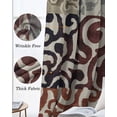 thumbnail image 6 of Vintage Abstract Blackout Curtains for Bedroom, Thermal Insulated Window Treatment, Retro Classic Pattern Texture Light Brown Grommet Top Blackout Draperies and Drapes for Basement 27.5"x39" 2 Panels, 6 of 8