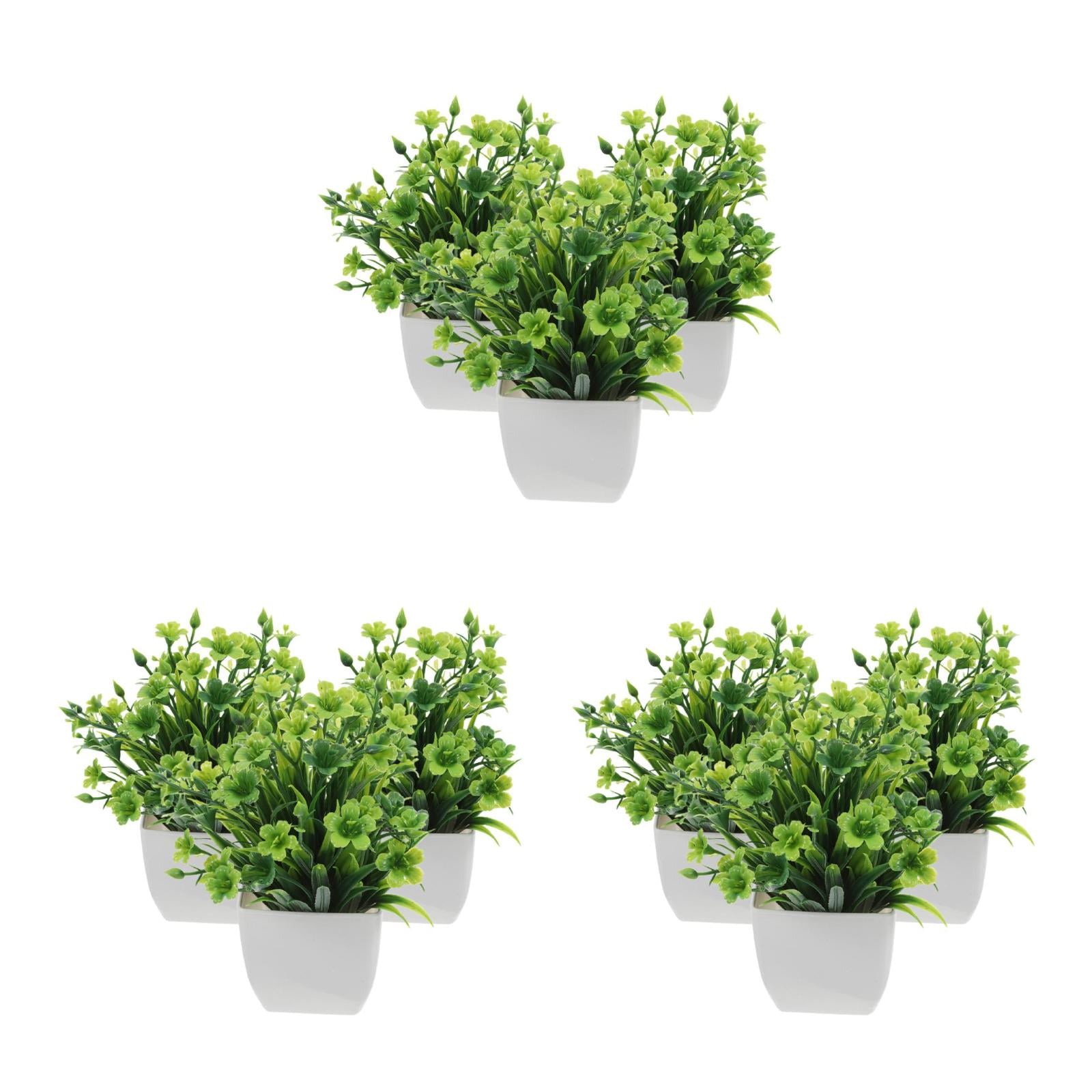 9 pcs   Realistic Potted Plants Home and Office Decor Small Fake Plants Shelf Decor Artificial Greenery for Coffee Table Bedroom Dresser and Kitchen Cabinet