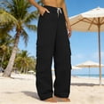 thumbnail image 5 of Cargo Pants Women Work High Waisted Spicy Girl High Waisted Wide Leg Pants With Multiple Pockets Casual Work Pants, 5 of 9