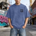 thumbnail image 6 of CONZONE Mens Vintage T-Shirts Short Sleeve Distressed T Shirts for Men Crew Neck Letter Graphic Y2K Streetwear Tee Tops, 6 of 8