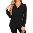 thumbnail image 2 of TARAINYA Women Oversized Half Zip Sweatshirt Casual Quarter Zip Pullover with Pocket, 2 of 7
