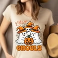 thumbnail image 2 of Let’s Go Ghouls Ghost Pumpkin Witch Hat Halloween T-Shirt, Azalea, Size 2XL, 2 of 6