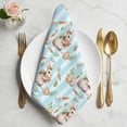 thumbnail image 2 of Easter Bunny Cloth Napkins, Spring Easter Eggs Botanical Blue Striped Washable and Reusable Dinner Napkins Set of 2, Table Napkin for Kitchen Party Birthday Wedding Hotel Housewarming 20"x20", 2 of 9