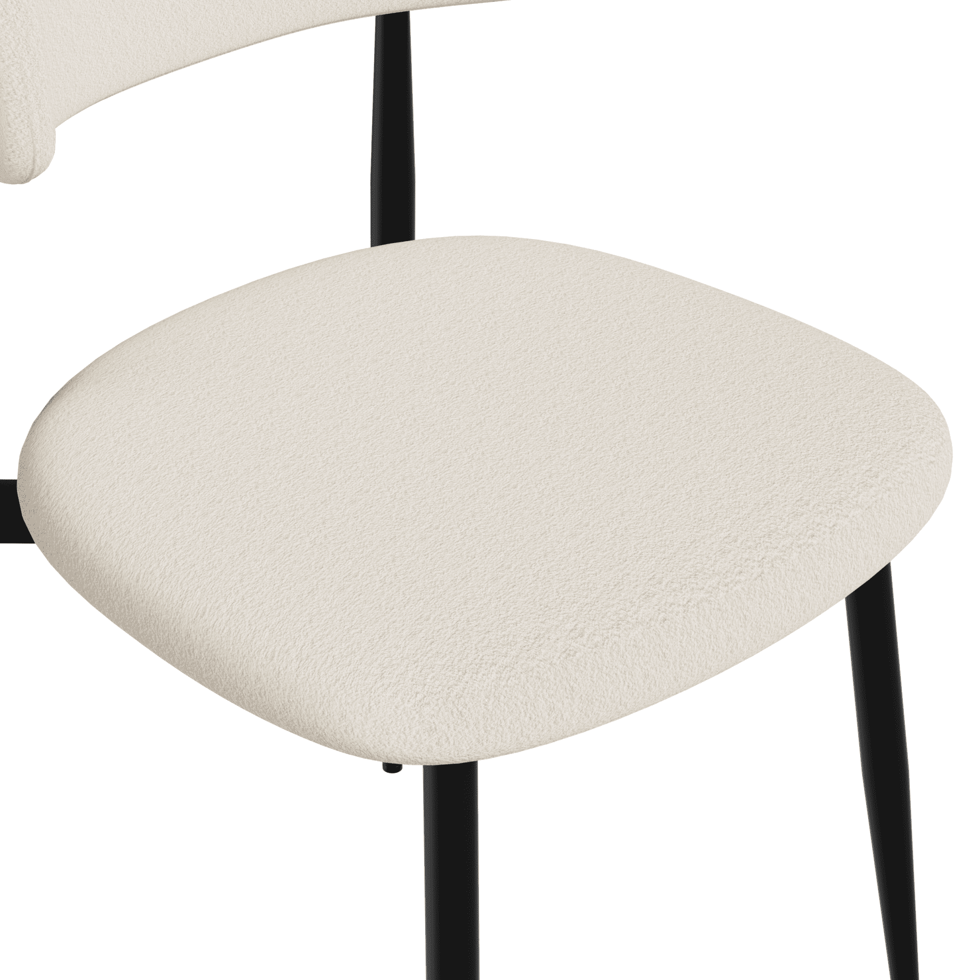 Leumius Dining Chairs Set of 2,Modern Kitchen Chairs with Soft Padding,Living Room Chairs with Curved Backrests and Metal Legs for Dining Rooms and Kitchens,Black