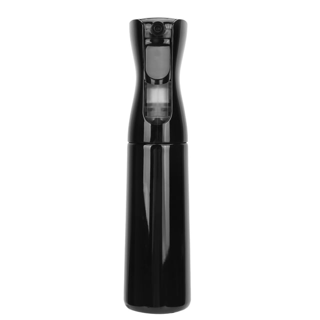 Botella de spray para el cabello vacía, botella de agua nebulizada para peinar, jardinería y limpieza, 300 ml (M), color negro