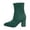 Dark Green, variant on Womens Fashion Ankle Boots Slip On Casual Booties Comfortable Flat Shoes For Daily Wear Blue US:5.5