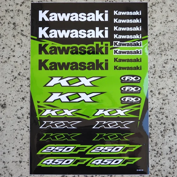 Kawasaki KX60 KX65 KX80 KX85 KX100 KX125 KX250 KX300 STICKERS DECALS GRAPHICS