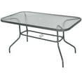 thumbnail image 1 of Outsunny Metal Garden Dining Table, Outdoor Patio Table, 55" x 31.5", 1 of 9
