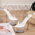 thumbnail image 4 of LTARTA Heels Clear Shoes Woman Platforms High Heels Sandals Sexy Big Fish Toe  Shoes New Crystal Sandals Slipper Walking Show, 4 of 7